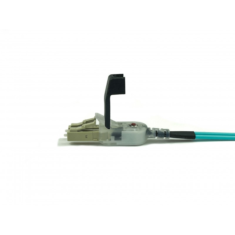 Fiberkabel, LED-ljus, Multi-läge, LC-LC, 10m, 50 / 125my, OM3, Aqua, LSZH, Duplex