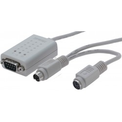 RS232 to keyboard mini DIN6 HID via PS/2 port keyboard - ASCII characters CON232K