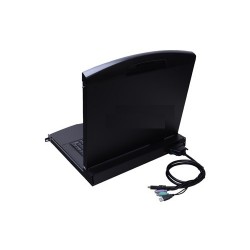 Pull-out console with monitor, keyboard and touchpad. HDMI. Local operation of Server in 19" rack cabinet