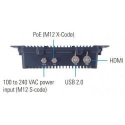 Rugged IP67-rated Fanless Edge AI System with NVIDIA® Jetson Xavier™ NX, HDMI, 1 GbE PoE, USB -30°C to +50°C