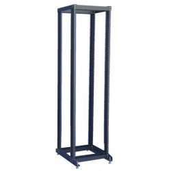 37U Open frame rack with wheels