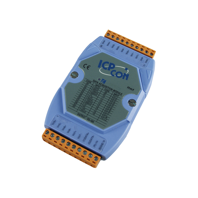 8x analoga ingångar, Modbus RTU, DCON, RS485, 10 - 30 VDC