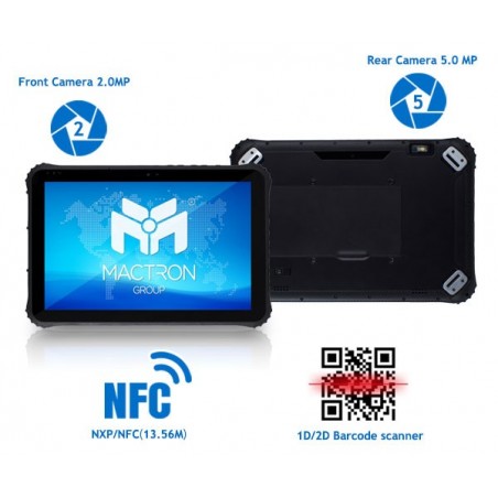 Robust 12,2-tums surfplatta: Windows 11, IP65, streckkodsläsare, GPS, RS232/485, pekskärm, LAN, WIFI, MIL-STD-810G