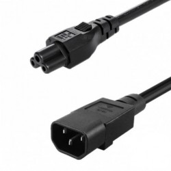 30 cm längd IEC 320 C14 hankontakt till C5 honadapterkabel IEC 3-stift hane till C5 ,PDU UPS strömomvandlarsladd