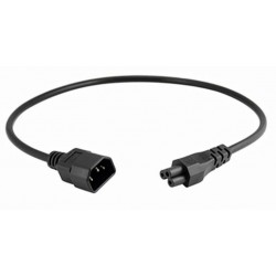 30 cm längd IEC 320 C14 hankontakt till C5 honadapterkabel IEC 3-stift hane till C5 ,PDU UPS strömomvandlarsladd