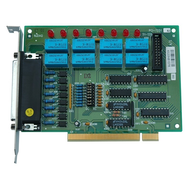 ADLINK PCI-7251. 8 kanalers isoleret digital input, 8 kanalers relæ...