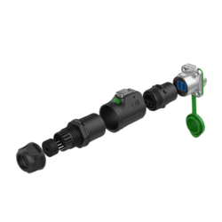 Waterproof IP67 bulkhead / panel reviewing connectors and cable connectors