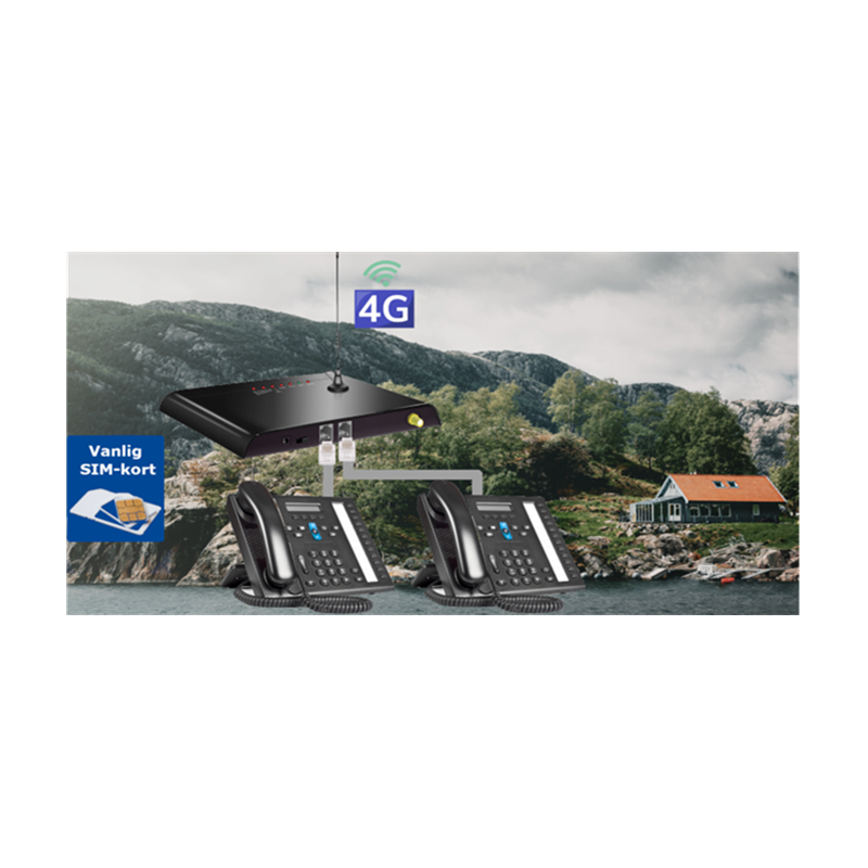 GSM / 4G LTE med analog telefonlinje för PABX eller telefonapparat. Ersätter fast telefonabonnemang - Binär Teknik AB