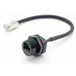 Vattentät RJ45 chassikontakt, 21 mm gänga - för utomhusbruk