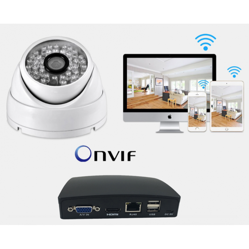 Mini NVR 4CH 5MP för IP-kamera videoinspelare H.265