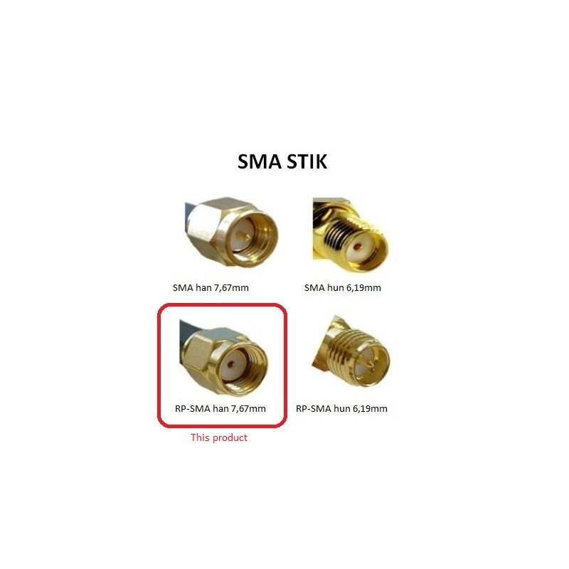 2.4GHz stub antenna for Wifi / BT