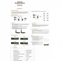 Additional receiver for wireless AV Audio Video HDMI transmitter, works up to 200m