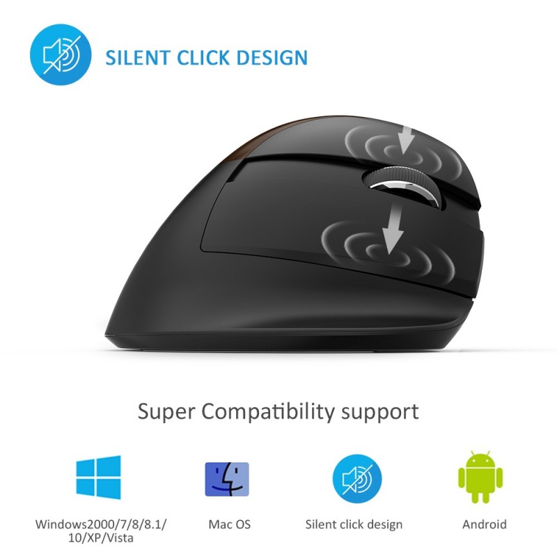 Ergonomisk mus med 6 knappar