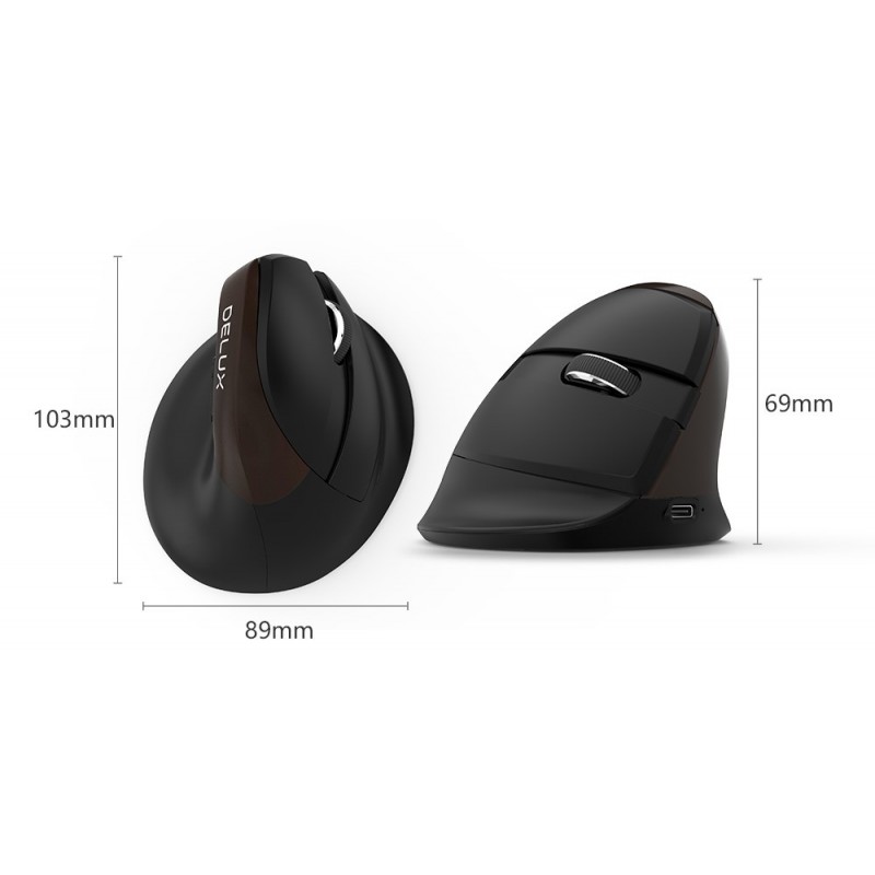 Ergonomisk mus med 6 knappar