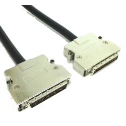 SCSI II cable, Mini DB50 male, to Mini DB50 male data Extension cable clip