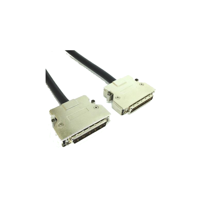 SCSI II cable, Mini DB50 male, to Mini DB50 male data Extension cable clip