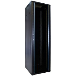 42U Rack cabinet 60x60cm glass door Complete, Black