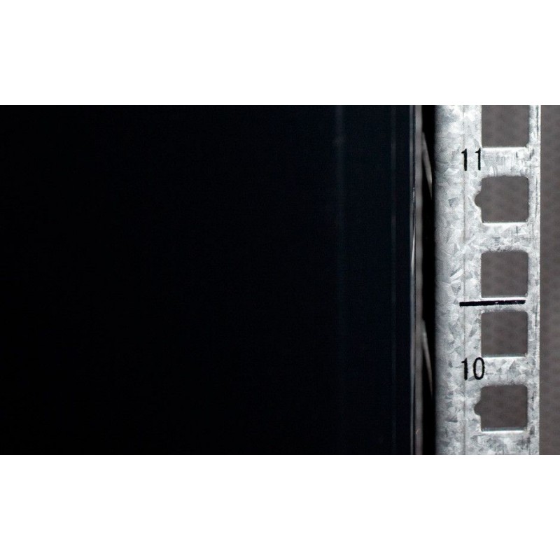 42U Rack cabinet 60x60cm glass door Complete, Black