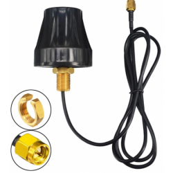 8dBi LTE Omni antenna, 700 - 2700MHz. Center hole mounting. 1.5 meter cable