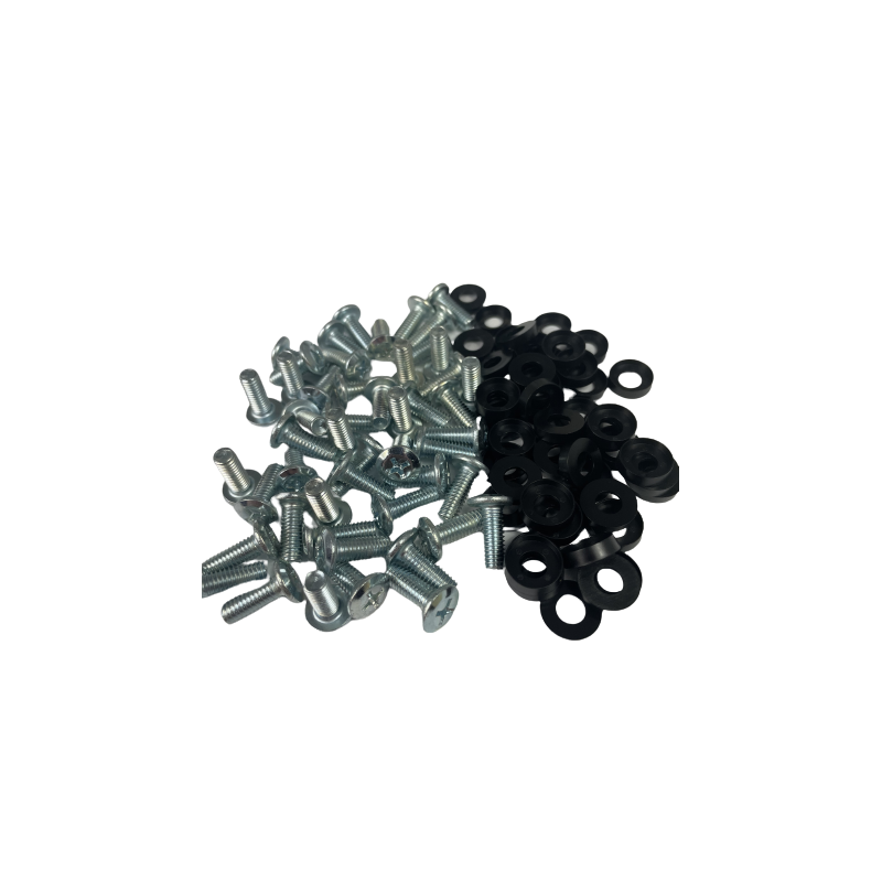 100 st. skruvar för industriskåp och IT skåp