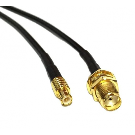 Konvertera MCX hane till SMA hona med 15 cm kabel | 50 ohm impedans