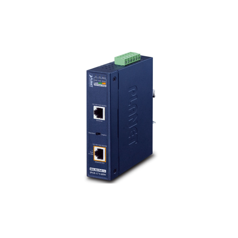 PoE Gigabit 60Watt Injector PoE++, Output voltage approx. 50VDC, Supply 48 - 54VDC, 2A. YOUR