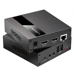 KVM HDMI USB keyboard and mouse audio extender over cat5 cat6 cable IP