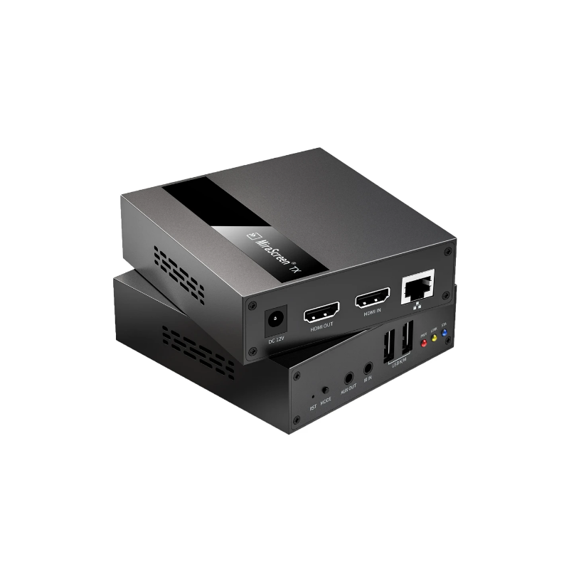 KVM HDMI USB-tangentbord och mus ljudförlängare över cat5 cat6 kabel IP