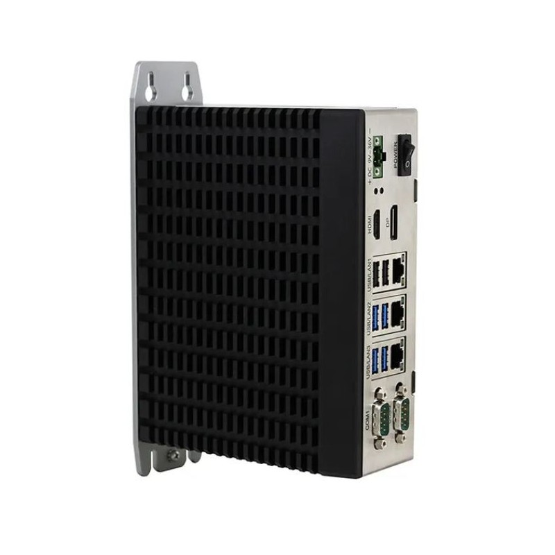 DIN Mount Industrial inbyggd PC med Celeron J6412, 3x LAN, 2x COM, 6x USB