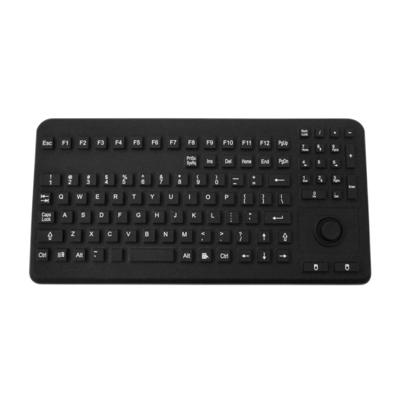 IP68 VESA Mini USB Keyboard with trackball mouse industrial, medical, laboratory Cleaning with alcohol, acetone etc.