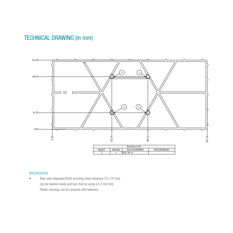 IP68 VESA Mini USB-tangentbord med trackball-mus industriell, medicinsk, laboratorierengöring med alkohol, aceton etc.