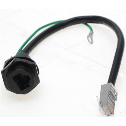 RJ45 waterproof connector in the WP Series. 20cm RJ45 cable