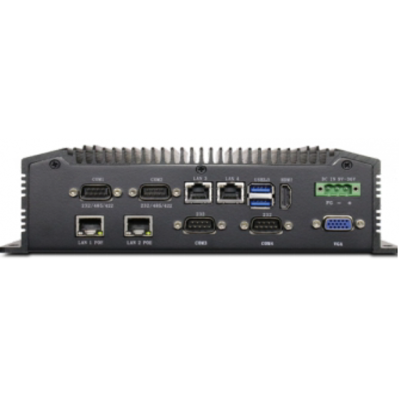 Industriell fläktlös inbyggd PCIntel® i7 CPU, 4x RS232/422/485, 4x LAN, 4x USB fläktlös 4xEthernet POE USB