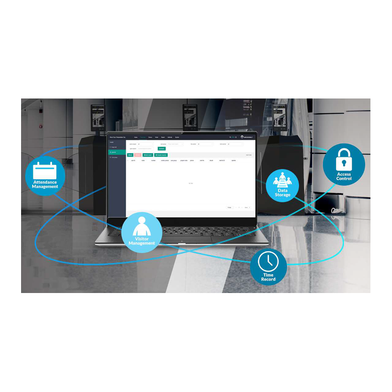 AI Ansiktsigenkänningsterminal. Smart ansiktsigenkänning, ID och temperaturlarmsystem.