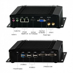 Cheap Fanless embedded PC windows 11, TPM, RS232, USB WIN 7/8/10/11, Chipset N3520, LTE, Thin Client, HDMI, VGA