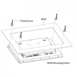 15.6" TFT panel PC I3, 1000nits, High brighness for sunlight use, Touch, RS232/422/485