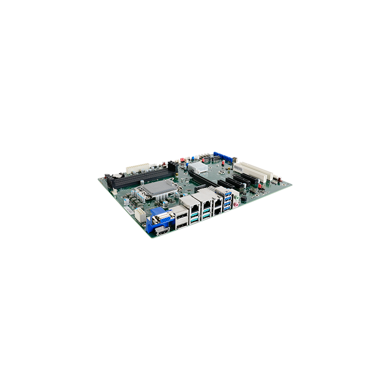 Industrial ATX motherboard 10GBit ethernet, Quad display, USB 3.2, Long Life, 4K, GPU Support virtual GFX-SR-IOV, RS232