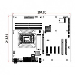 Industrial ATX motherboard 10GBit ethernet, Quad display, USB 3.2, Long Life, 4K, GPU Support virtual GFX-SR-IOV, RS232