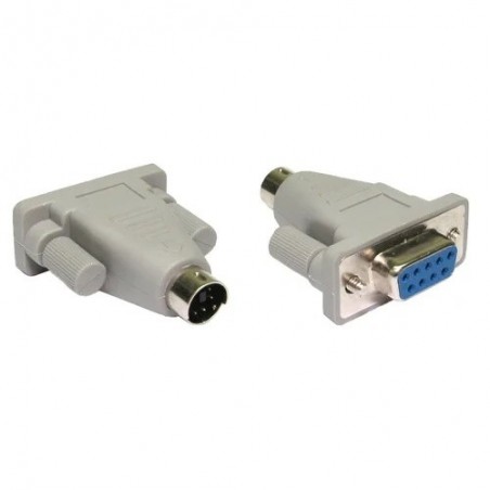 SUBD DB9 honkontakt till MINI DIN6 hankontakt, PS2 hanadapter