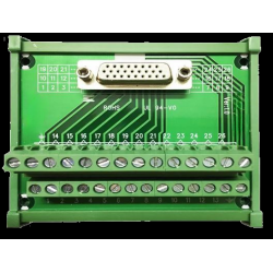 DB26 26 Pin Male Female Adapter PCB Signals Terminal Breakout DIN Rail DB26-M7