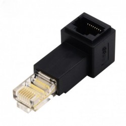 90° Down Angled RJ45 Adapter for FTP/STP/UTP Network Cables