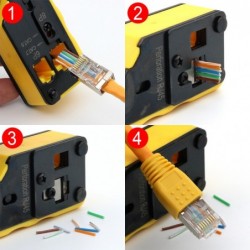 RJ45 connector Cat. 6 STP 1.1mm. With review for cutting ends