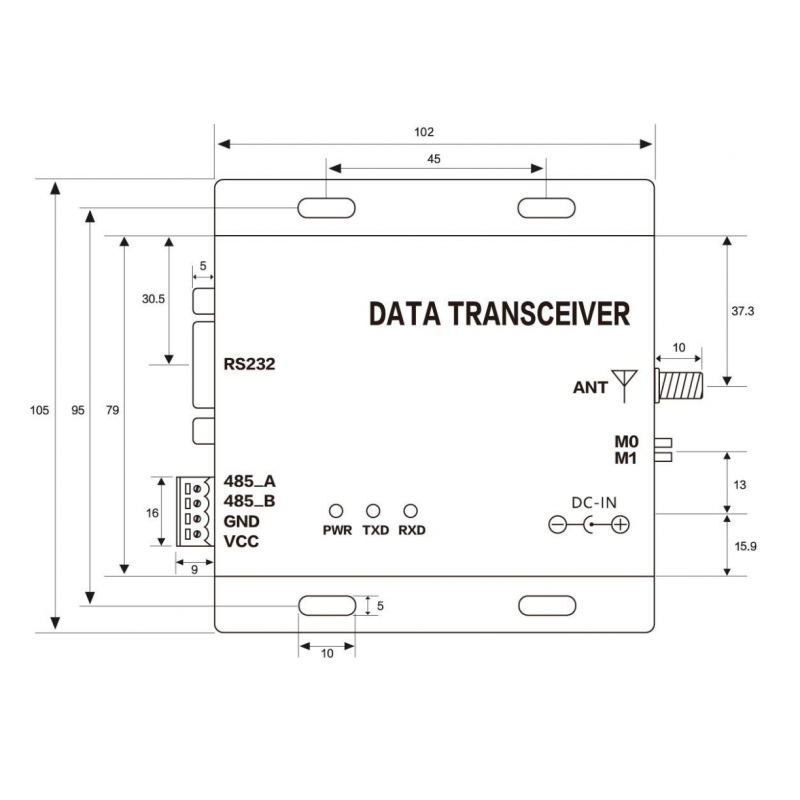 20km Long Range Wireless RS232/RS485 Transceiver - Reliable and High-Performance