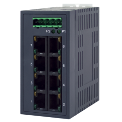 8 ports Gigabit switch RJ45, DIN, IP30 - Unmanaged, 9-48VDCfor6 - 9...