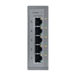 Industriell 5-ports switch 10/100/1000 Mbit RJ45 DIN-skena - Ohanterad, 12-56VDC