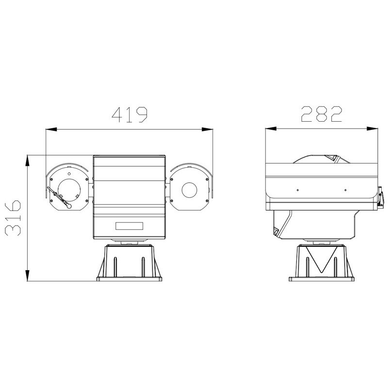 Stand alone Thermal PTZ nätverkskamera, 33x optisk zoom