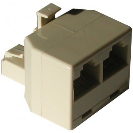 RJ11 splitteradapter - 1 hane till 2 honanslutningar