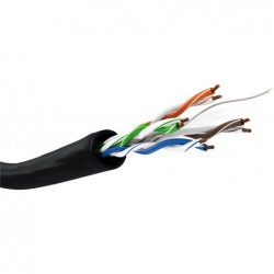 Outdoor network cable cat. 6 u/UTP black good quality 100% copper