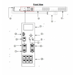 8 ways Smart vertical PDU, with RJ45 IP Port