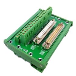 DB37 DIN rail terminal wiring breakout board